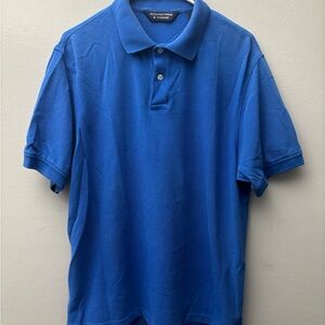 Roundtree & Yorke Polo Shirt Mens Size Large Blue Short Sleeve